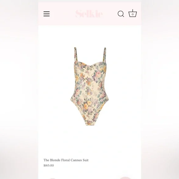 The Blonde Floral Cannes one piece swimsuit; 1X - Picture 10 of 11